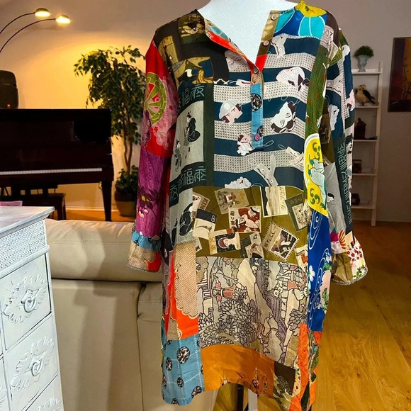 Johnny Was Tops - Johnny was Vera tunic multicolor NWT size M/L (Runs big/large)